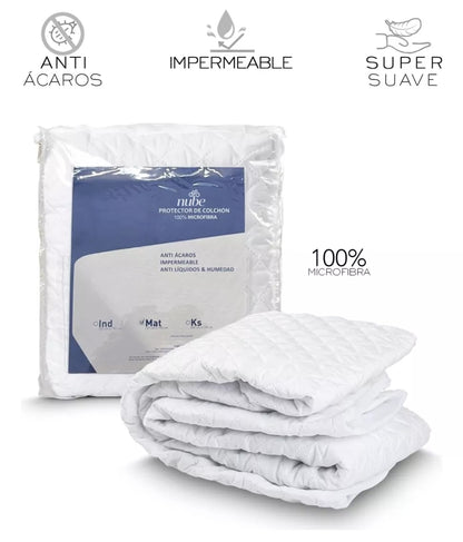 Protector de colchón impermeable Antiacaros