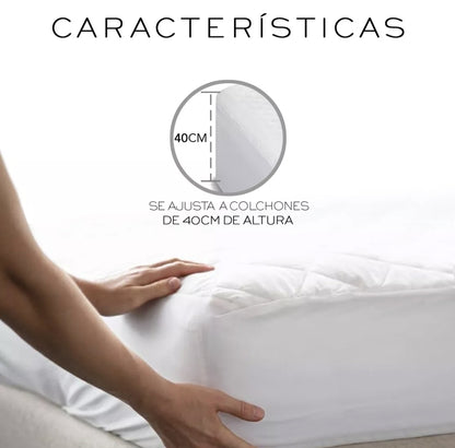 Protector de colchón impermeable Antiacaros