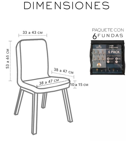 6 pz fundas protectoras para sillas