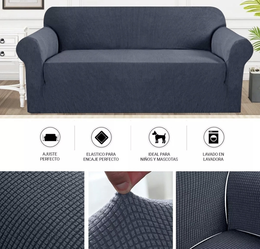 Protector cubre sala elástico 3pz