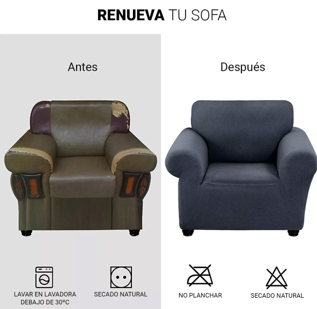 Protector cubre sala elástico 3pz