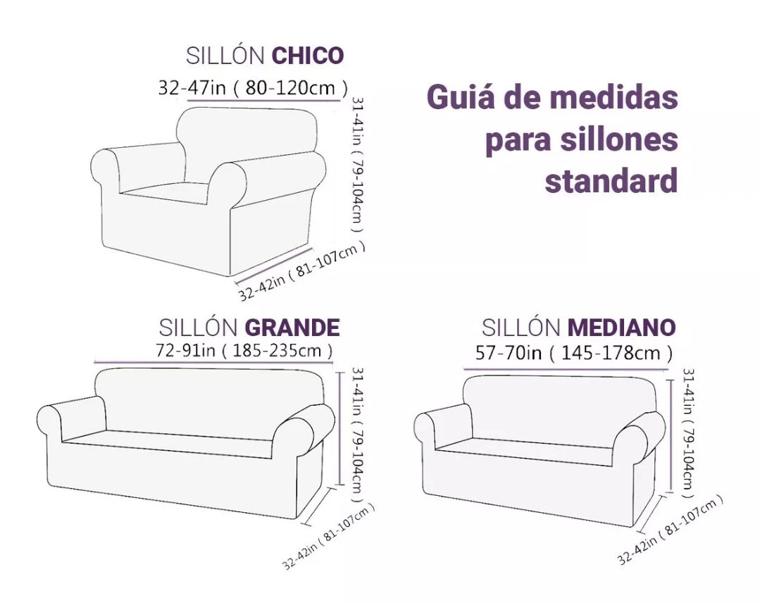 Protector cubre sala elástico 3pz