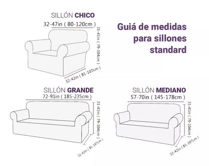 Protector cubre sala elástico 3pz