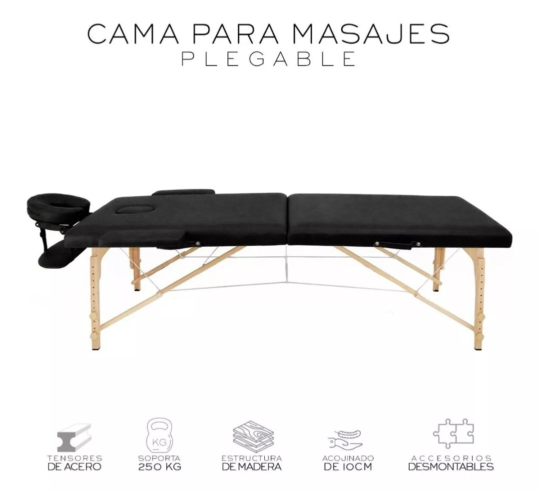 Cama plegable profesional para masajes