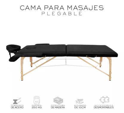 Cama plegable profesional para masajes