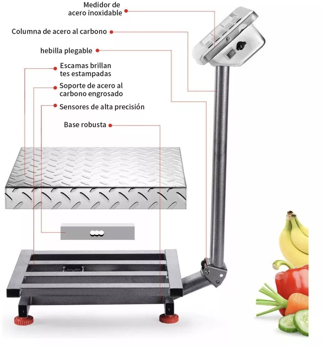 Báscula electrónica comercial 150kg