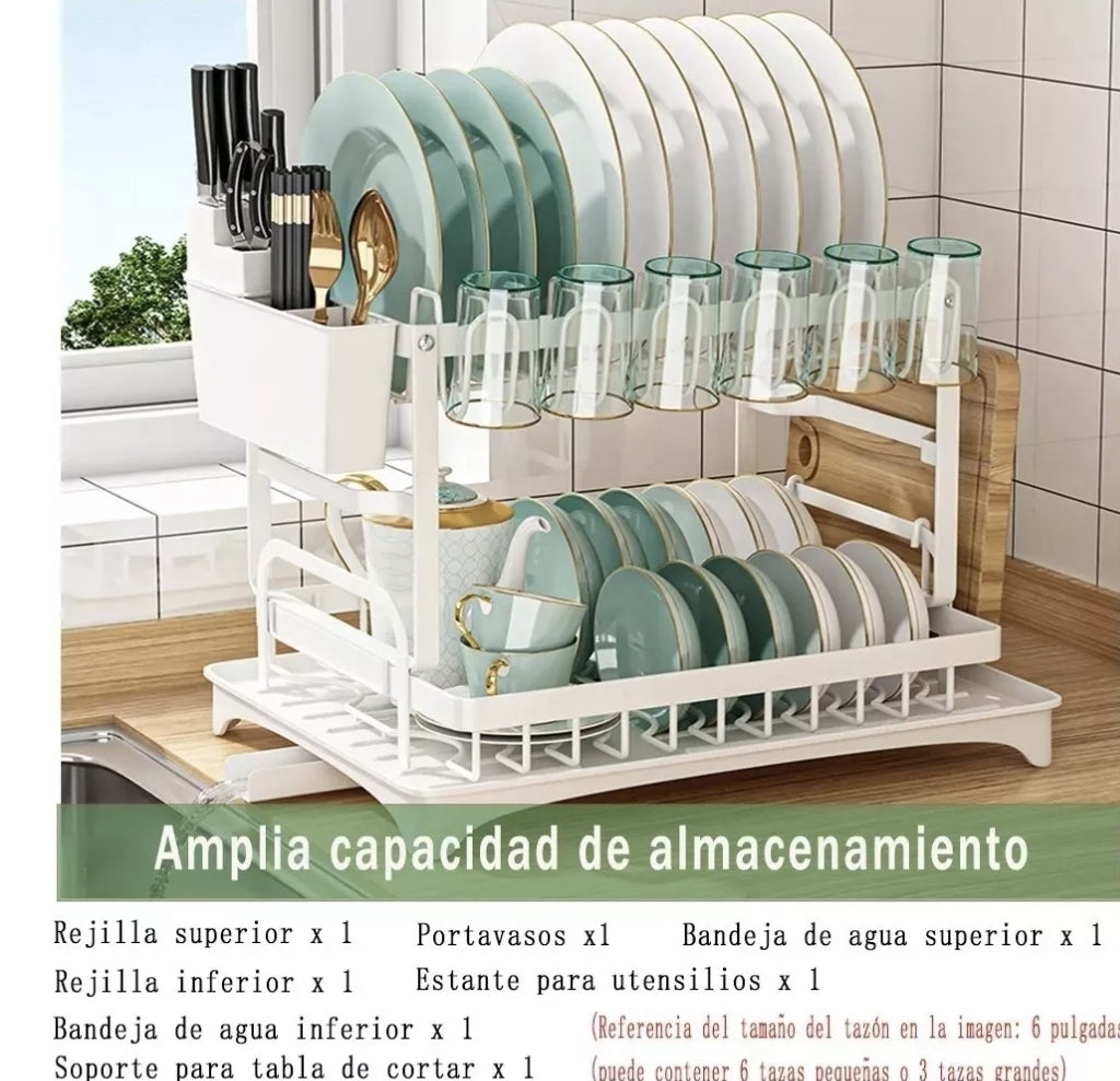 Escurridor de trastes 2 niveles