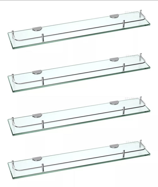 4 repisas rectangulares para baño
