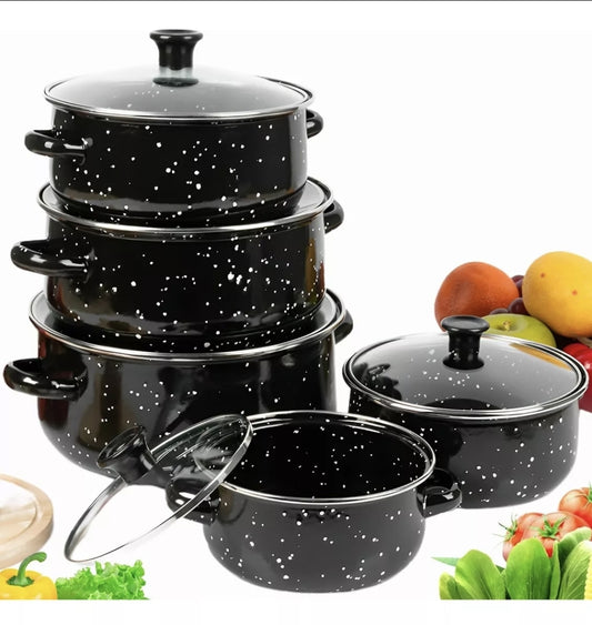 Batería de cocina / juego de ollas con tapa