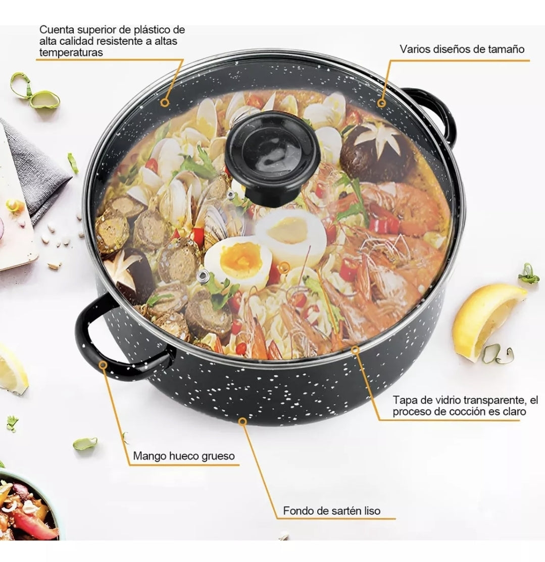 Batería de cocina / juego de ollas con tapa