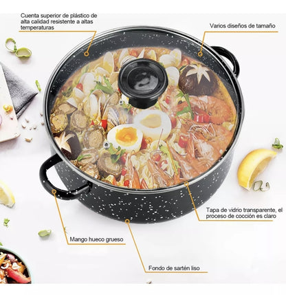Batería de cocina / juego de ollas con tapa