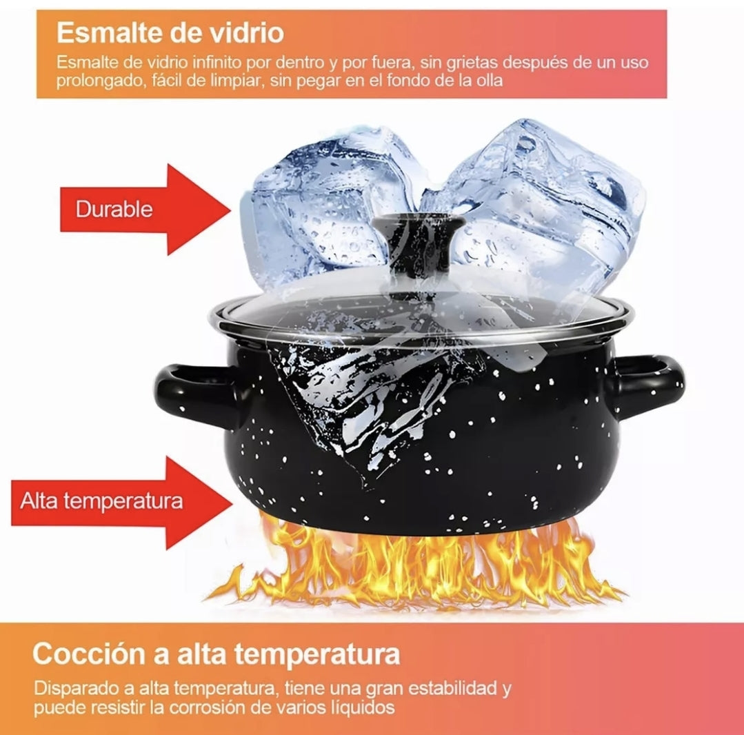 Batería de cocina / juego de ollas con tapa