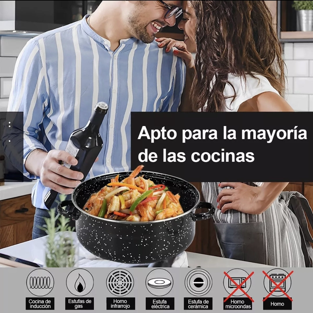 Batería de cocina / juego de ollas con tapa