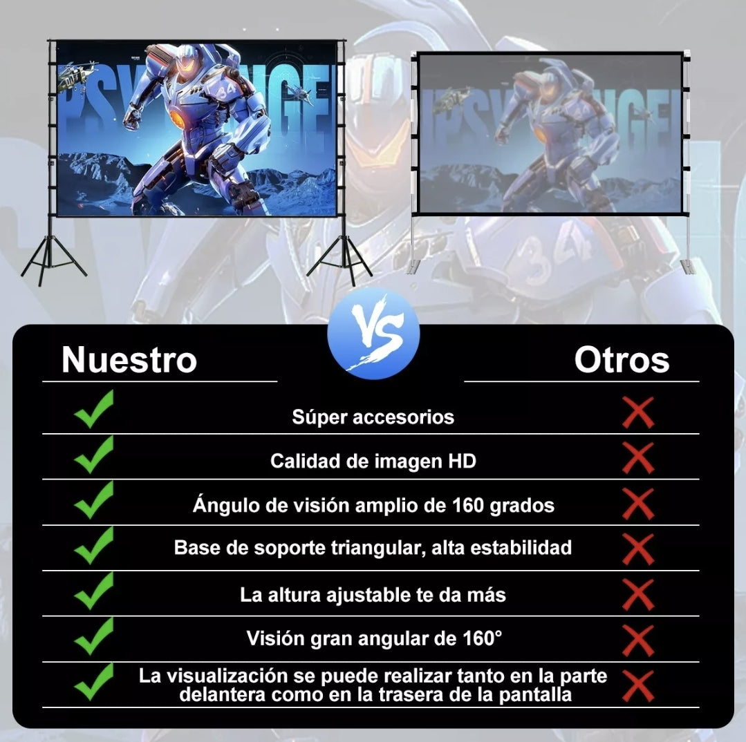 Pantalla de proyector portátil 16:9