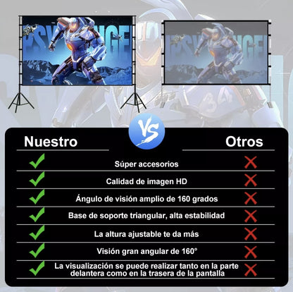 Pantalla de proyector portátil 16:9