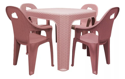 Mesa infantil con sillas tipo Ratan
