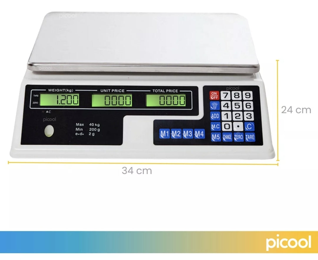 Báscula comercial digital 40kg
