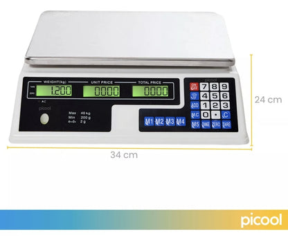 Báscula comercial digital 40kg