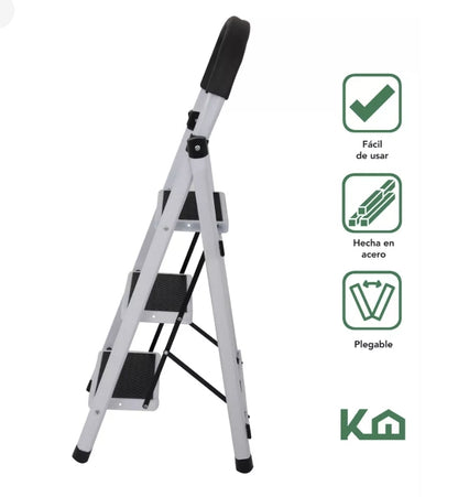 Escalera de tijera plegable 3 escalones