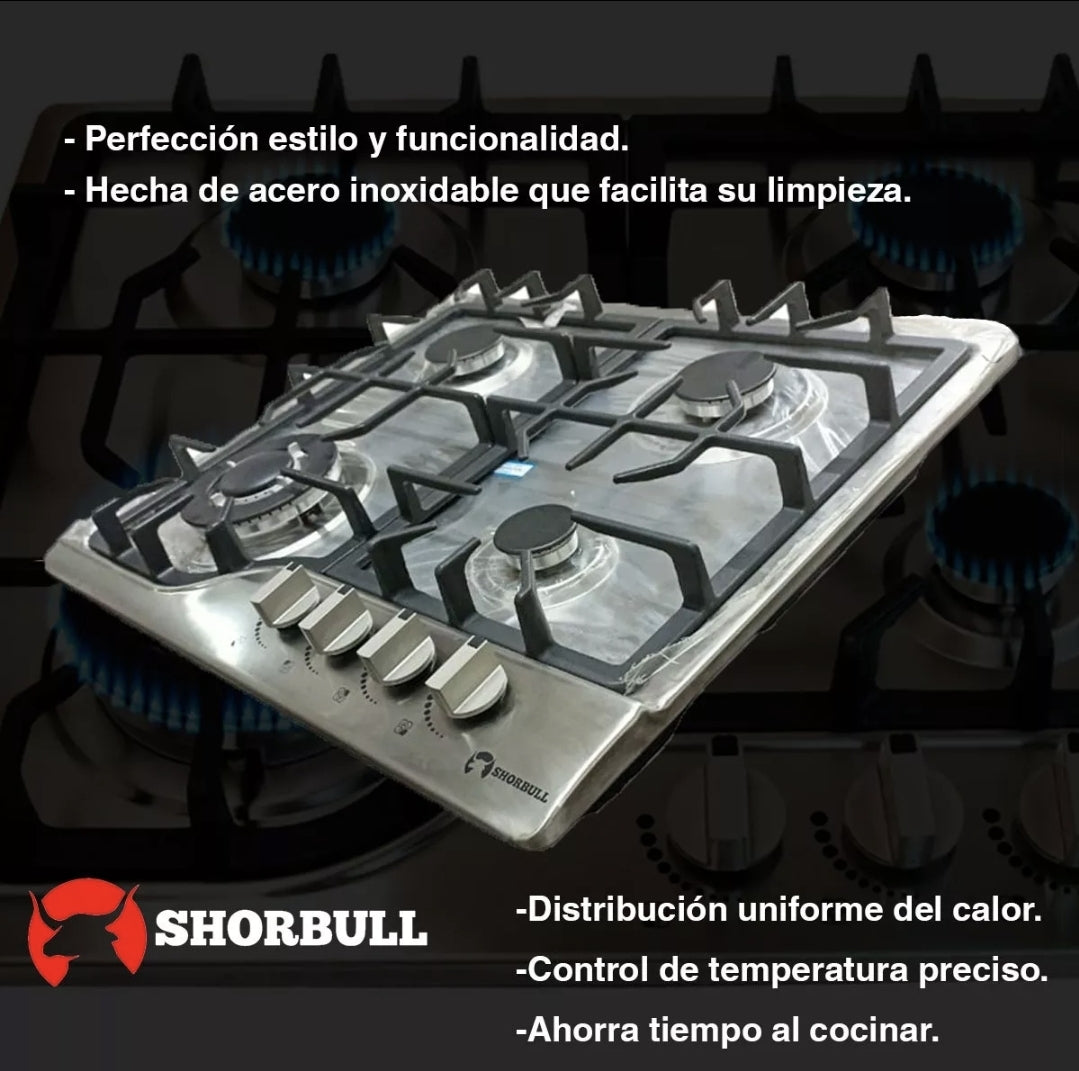 Parrilla Shorbull  4 Quemadores acero Inoxidable