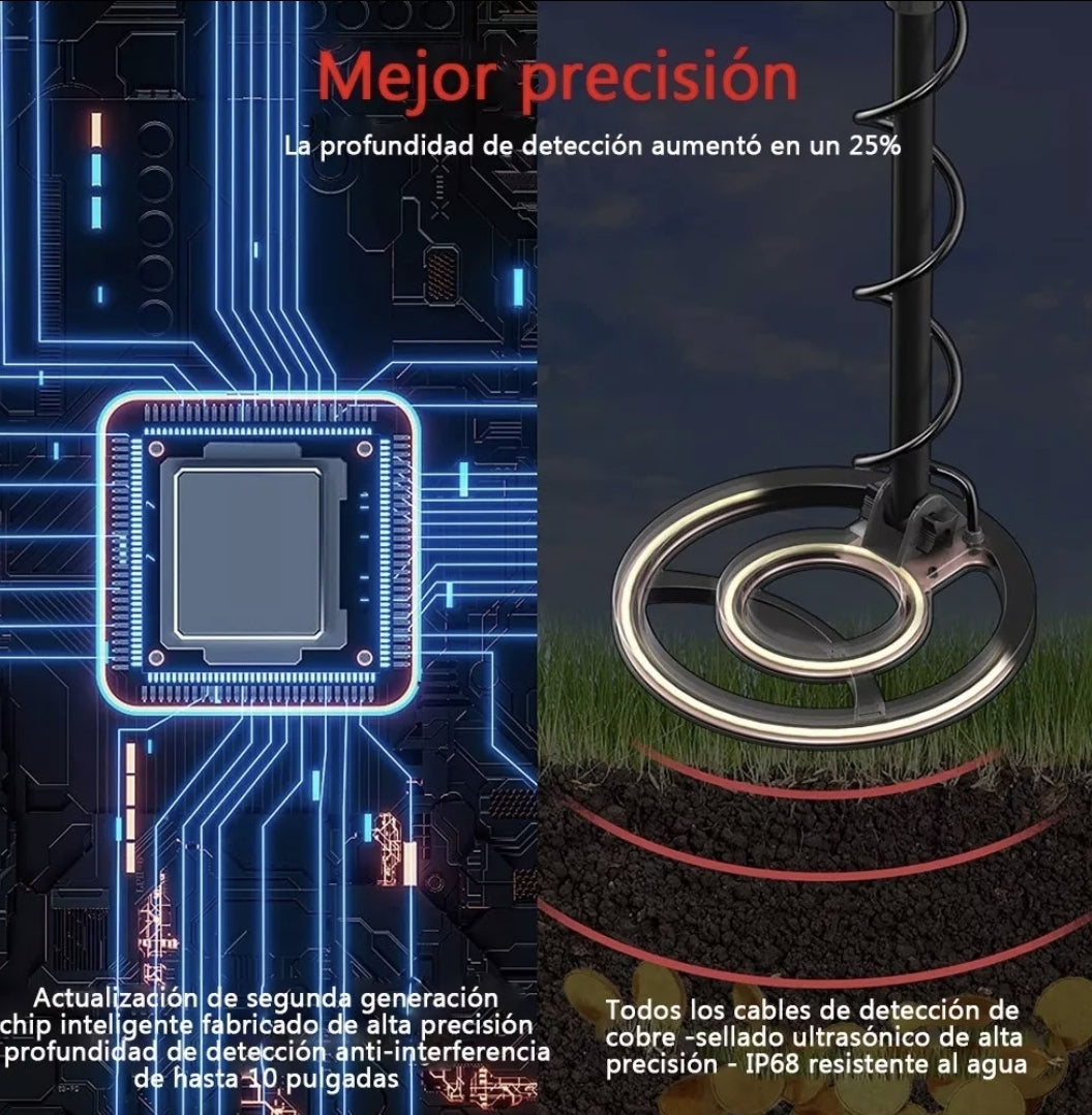 Detector de metales subterráneos alcance máximo 3m