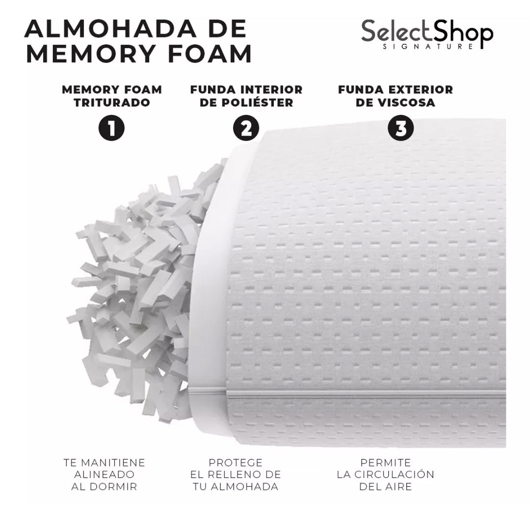 Almohada Memory Foam estándar