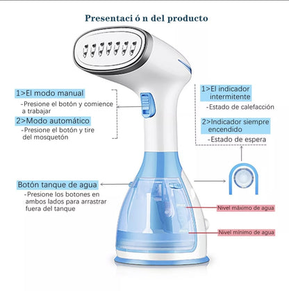 Plancha de vapor vertical portátil