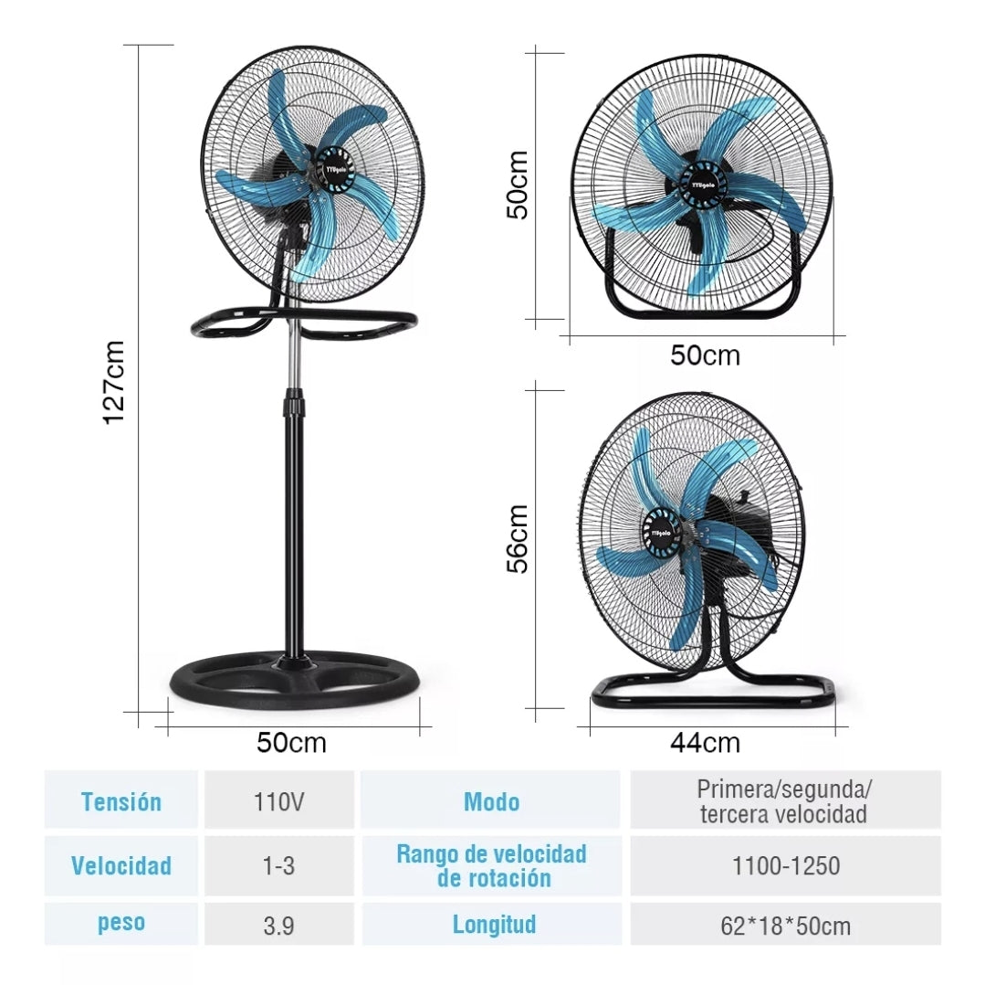 Pack de 2 piezas Ventilador industrial 3 en 1 Yyugolo 70w