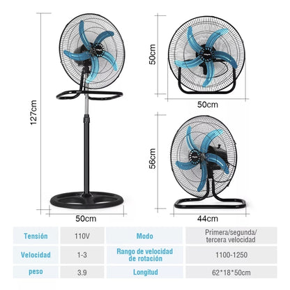 Pack de 2 piezas Ventilador industrial 3 en 1 Yyugolo 70w