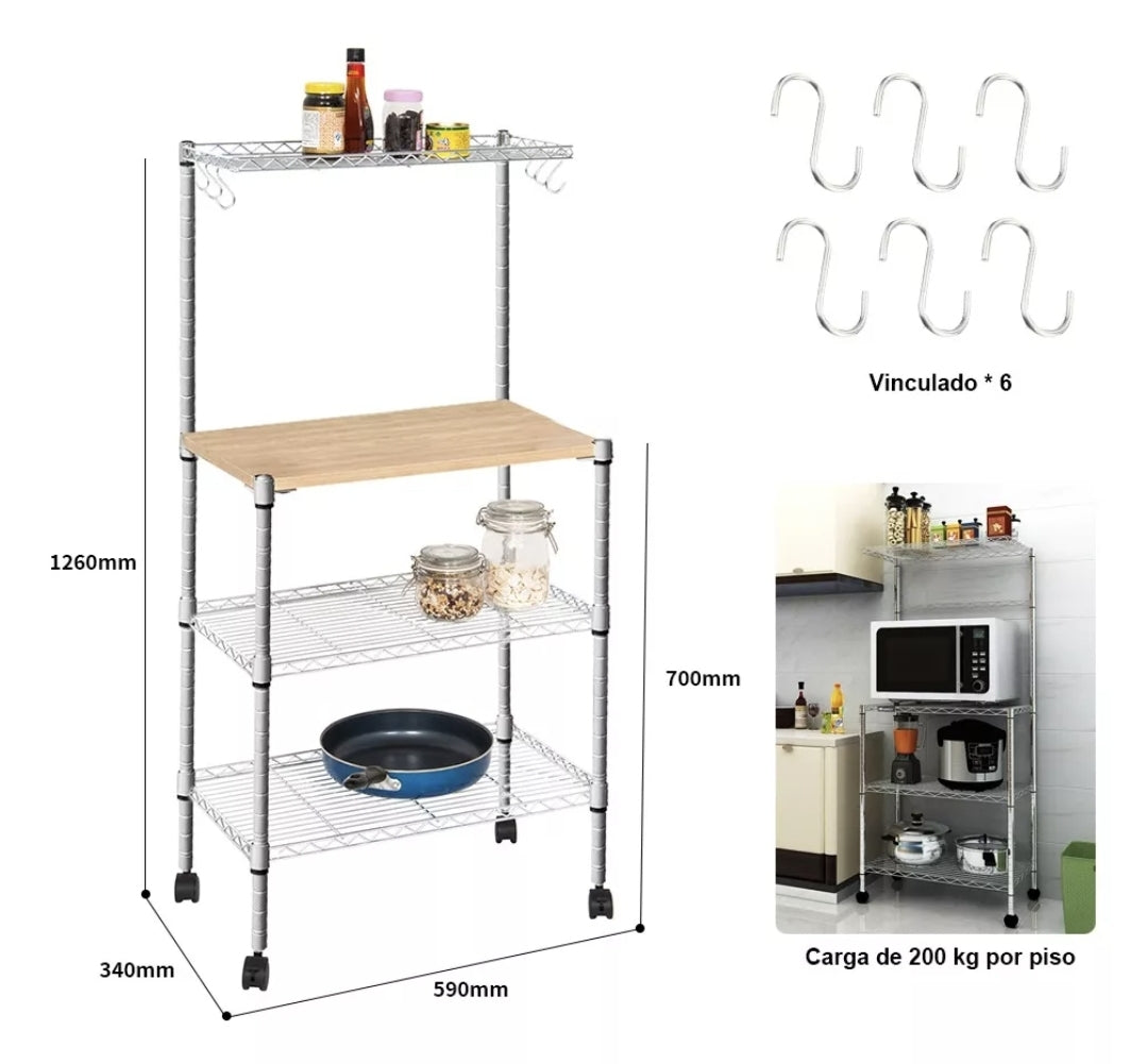 Estante de cocina para microondas
