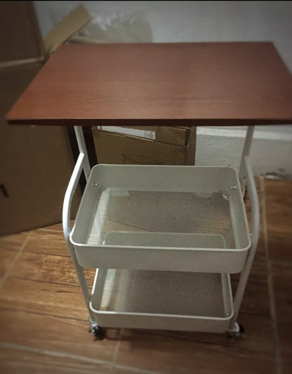 Carrito de almacenamiento con ruedas 3 niveles