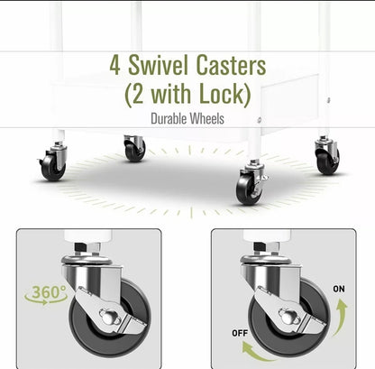 Carrito de almacenamiento con ruedas 3 niveles