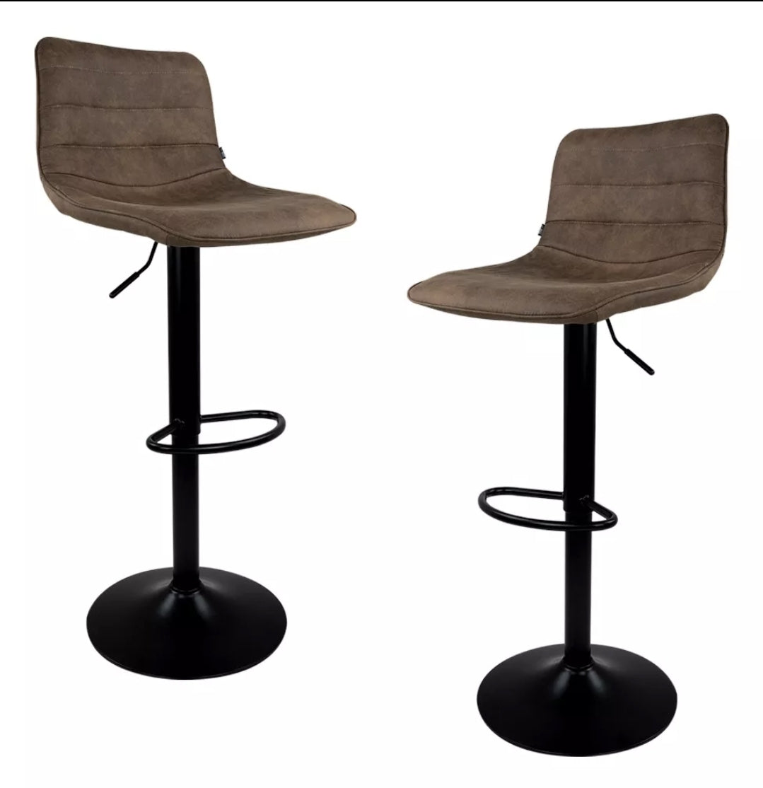 2 bancos altos cuero sintético