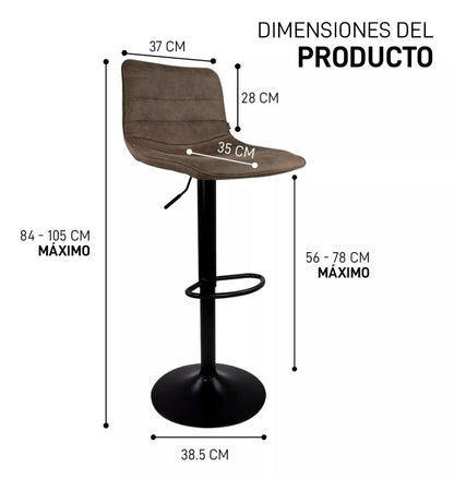 2 bancos altos cuero sintético