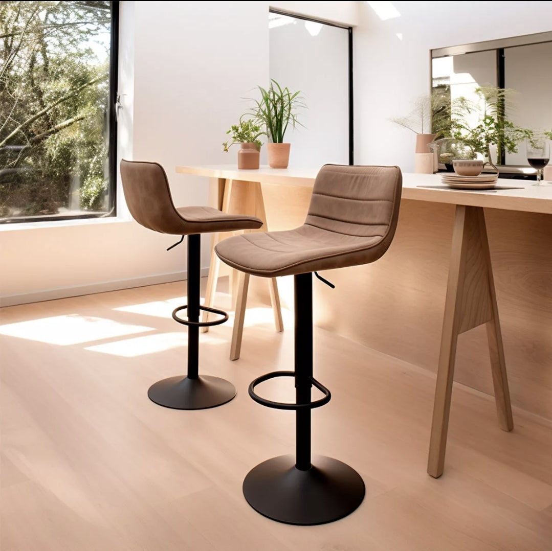 2 bancos altos cuero sintético