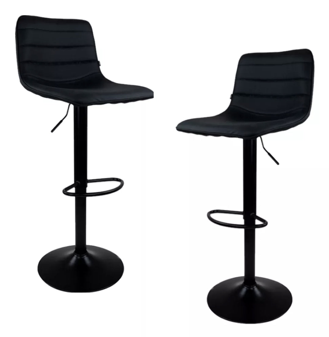 2 bancos altos cuero sintético