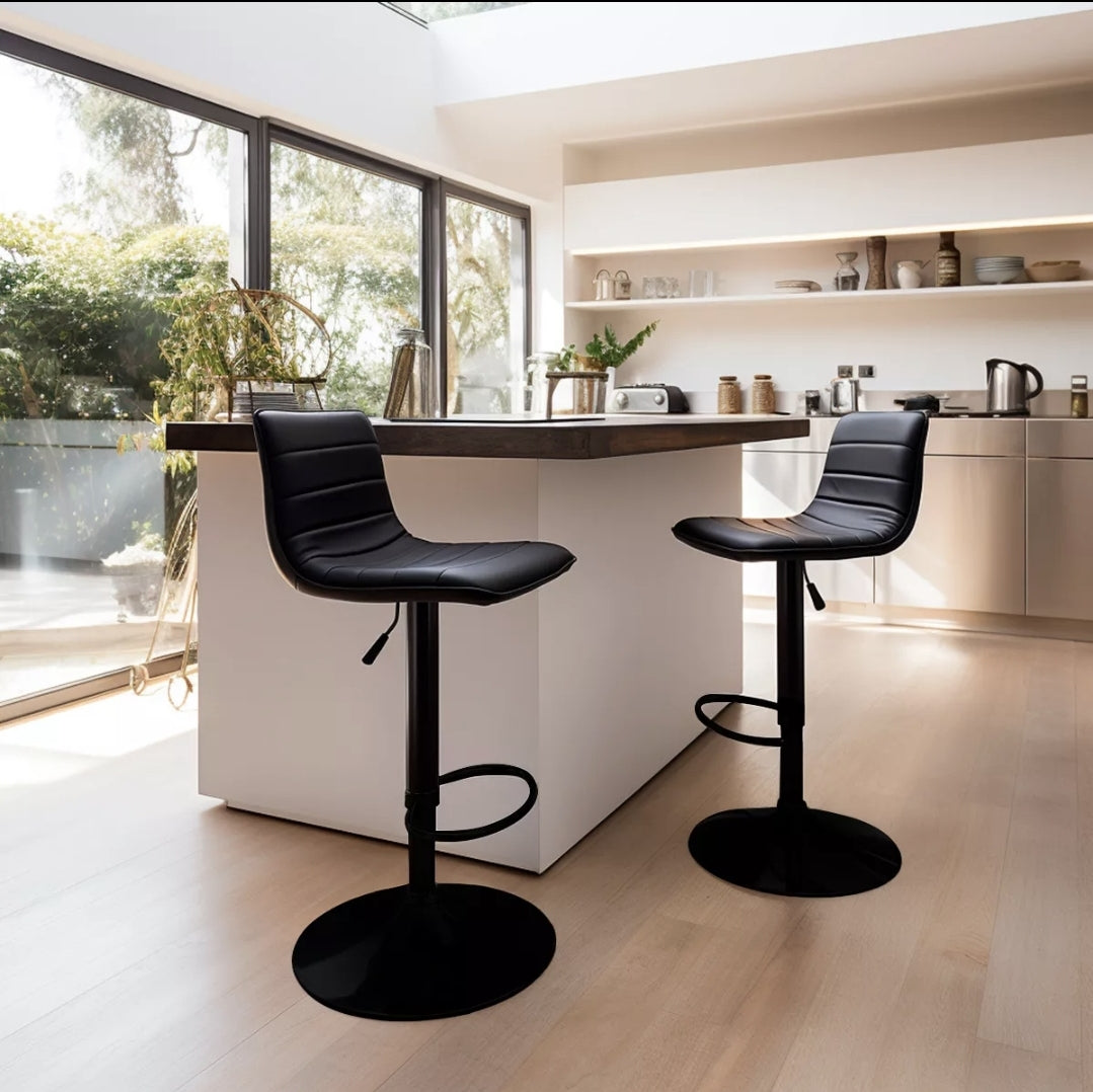 2 bancos altos cuero sintético