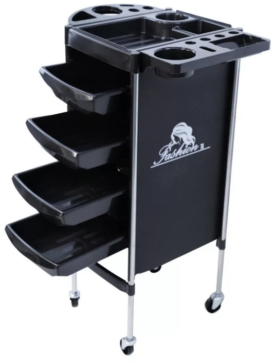 Carrito auxiliar de peluquería NEGRO