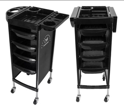 Carrito auxiliar de peluquería NEGRO