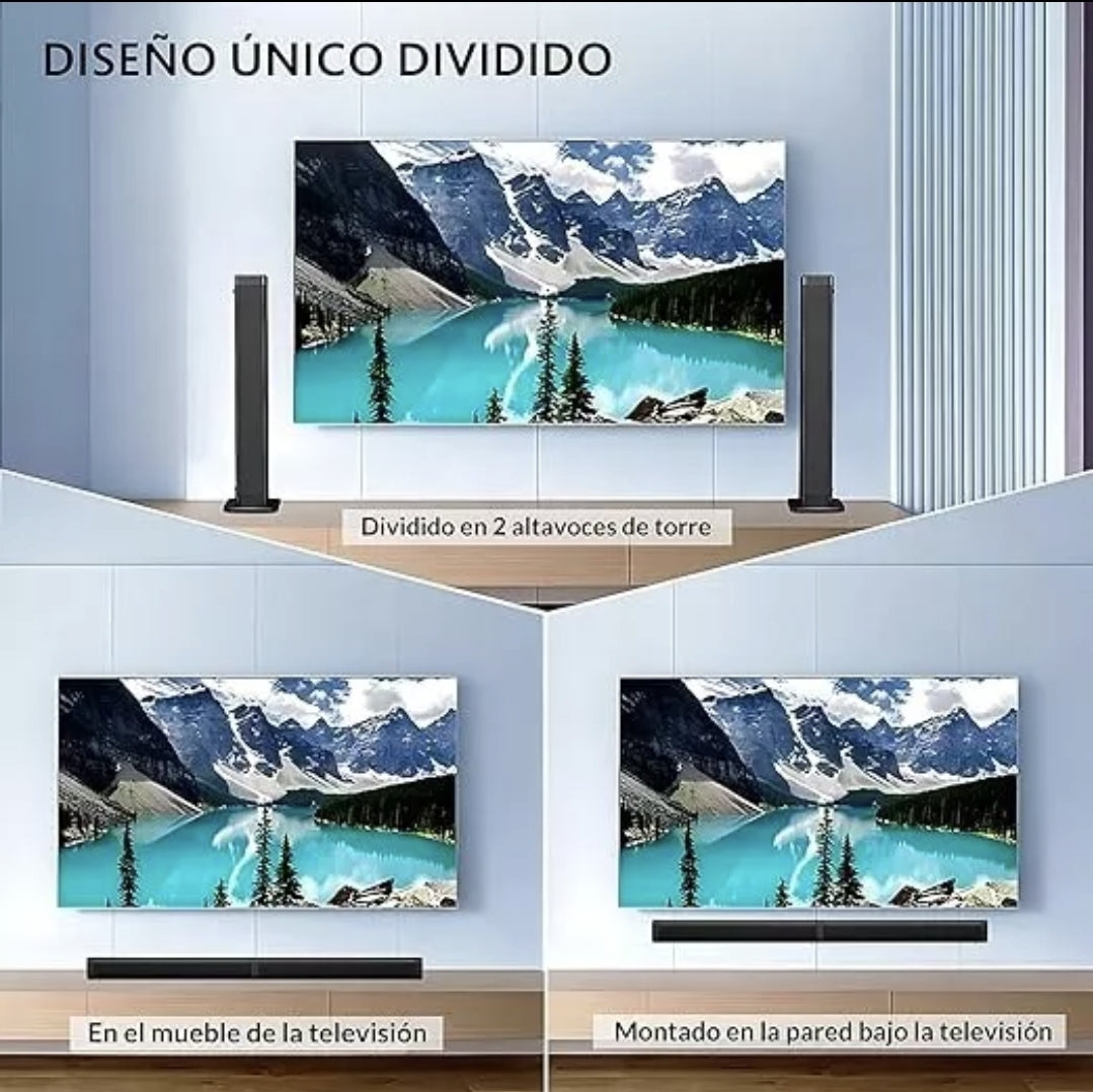 Barras de sonido Bluetooth Home Theater 2 en 1
