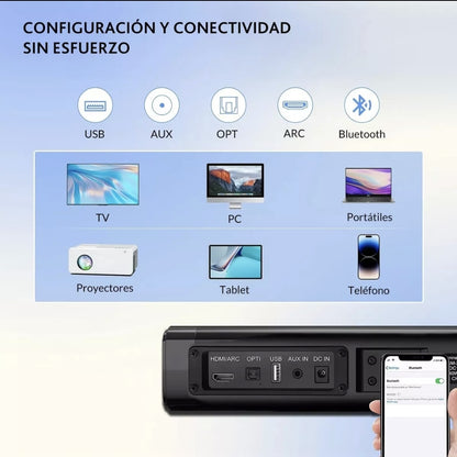 Barras de sonido Bluetooth Home Theater 2 en 1