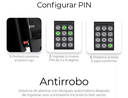 Caja Fuerte Digital De Alta Seguridad Con Código Y Llave