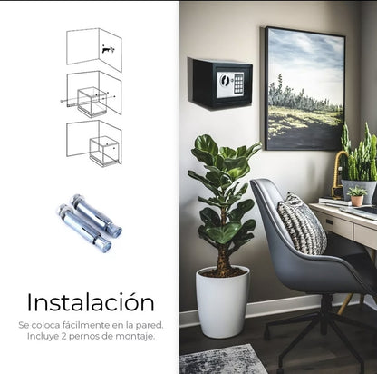 Caja Fuerte Digital De Alta Seguridad Con Código Y Llave