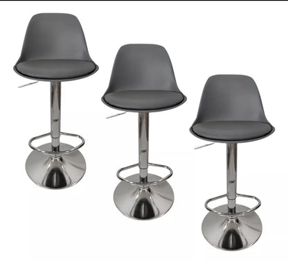 3 bancos modelo Tulip con asiento acolchado