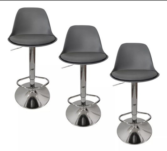 3 bancos modelo Tulip con asiento acolchado