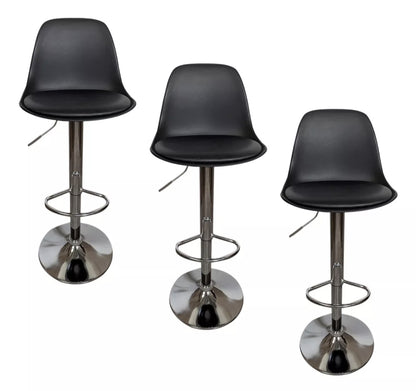 3 bancos modelo Tulip con asiento acolchado