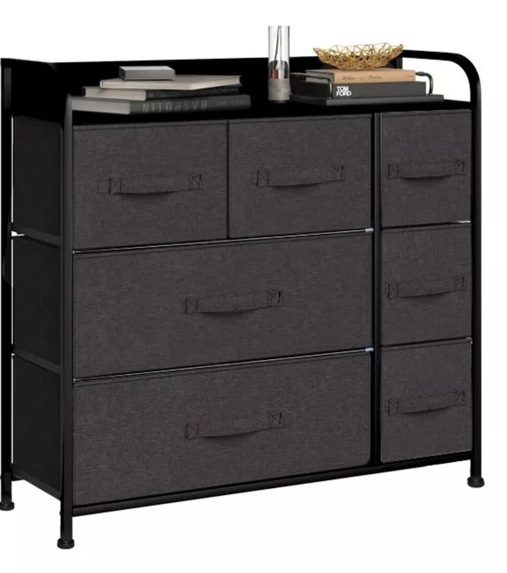 Cajonera estante de 7 cajones de Tela, superficie Mdf