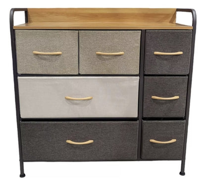 Cajonera estante de 7 cajones de Tela, superficie Mdf