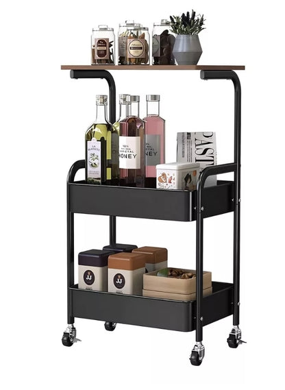 Carrito de almacenamiento con ruedas 3 niveles
