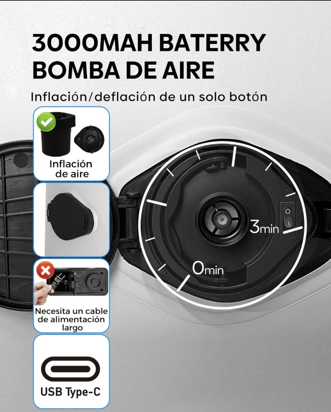 Sofá inflable recargable